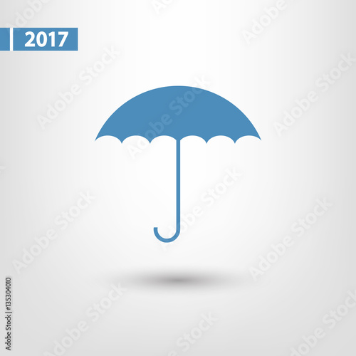 Umbrella  icon, vector illustration. Flat design style