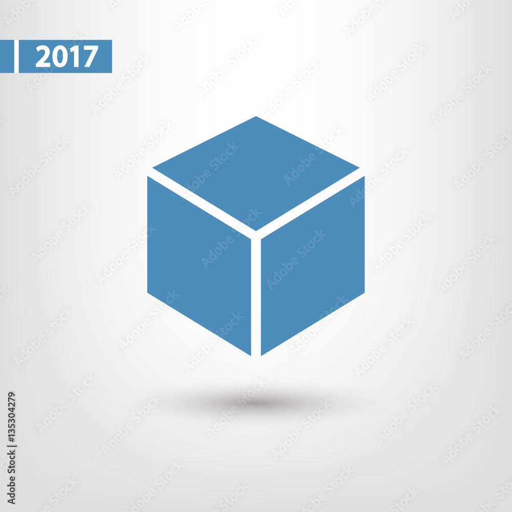 3d cube logo design icon, vector illustration. Flat design style 3d cube logo design icon, vector illustration. Flat design style