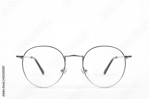 Circle vintage metal glasses