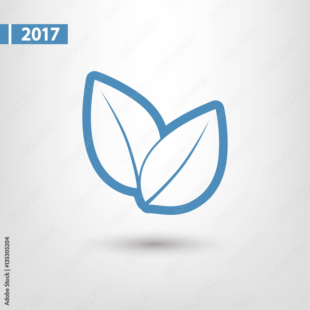 Leaf icon, vector illustration. Flat design style Leaf icon, vector illustration. Flat design style