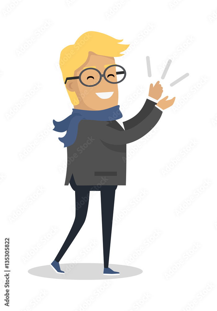 Sincere Admiration Vector Concept In Flat Design Sincere Admiration Vector Concept In Flat Design