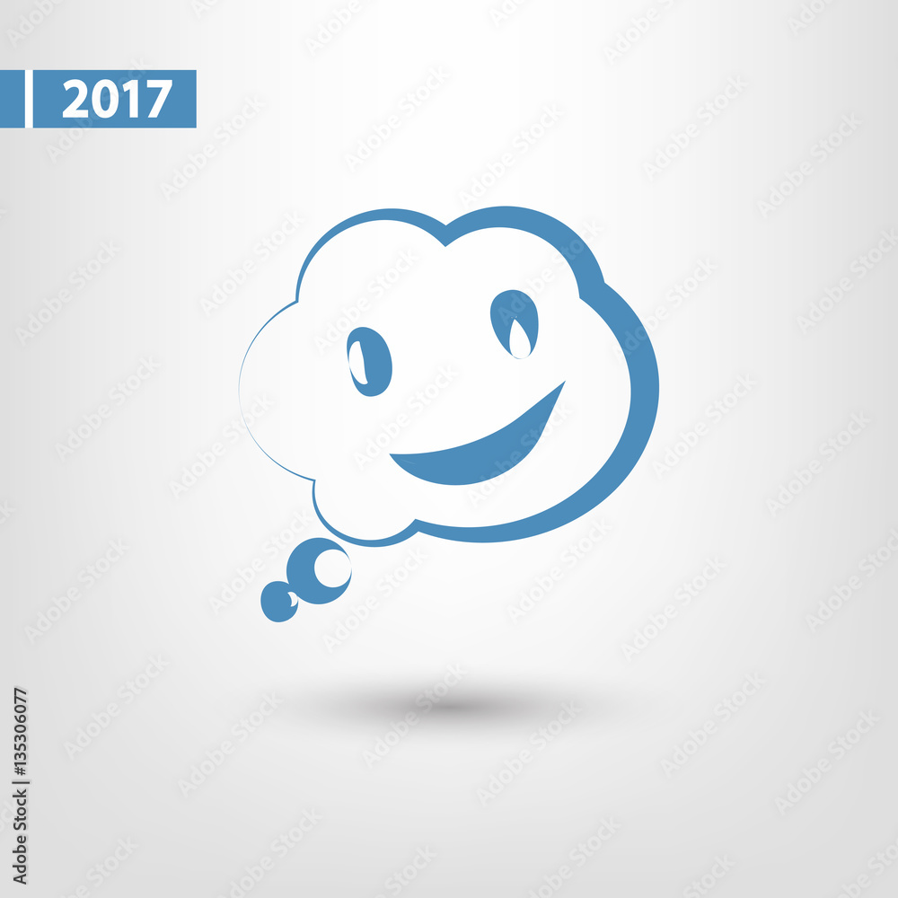 smile talking bubble icon, vector illustration. Flat design style smile talking bubble icon, vector illustration. Flat design style