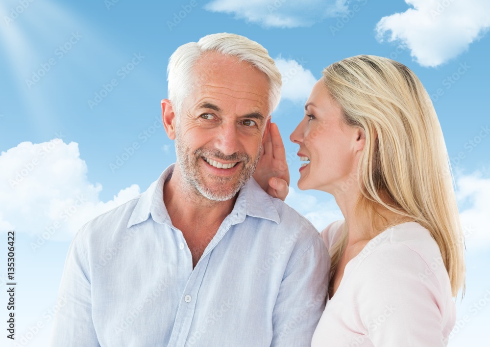 Digital composite of loving couple Digital composite of loving couple