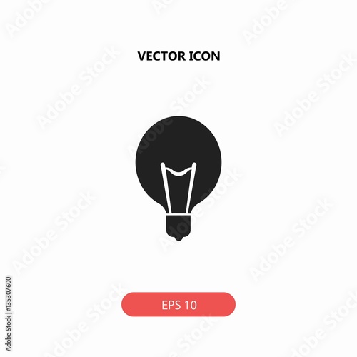 lightbulb vector icon photo