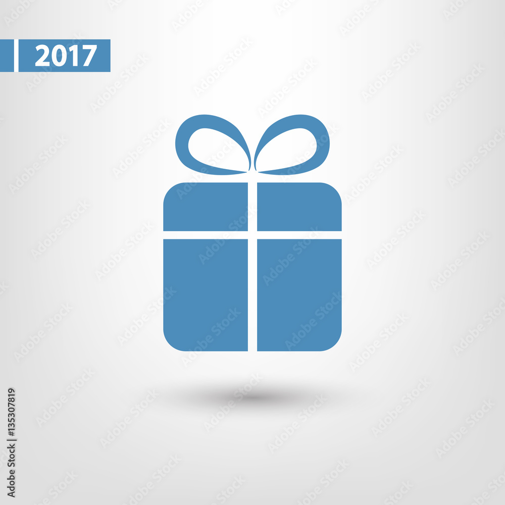 gift icon, vector illustration. Flat design style gift icon, vector illustration. Flat design style