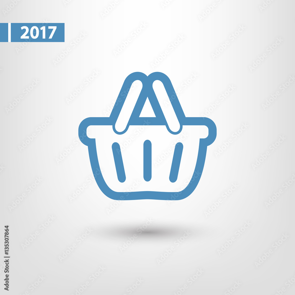 basket icon, vector illustration. Flat design style basket icon, vector illustration. Flat design style