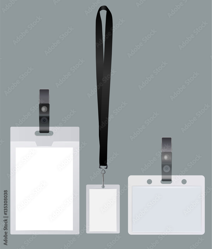 Lanyard badge template Stock Vector | Adobe Stock