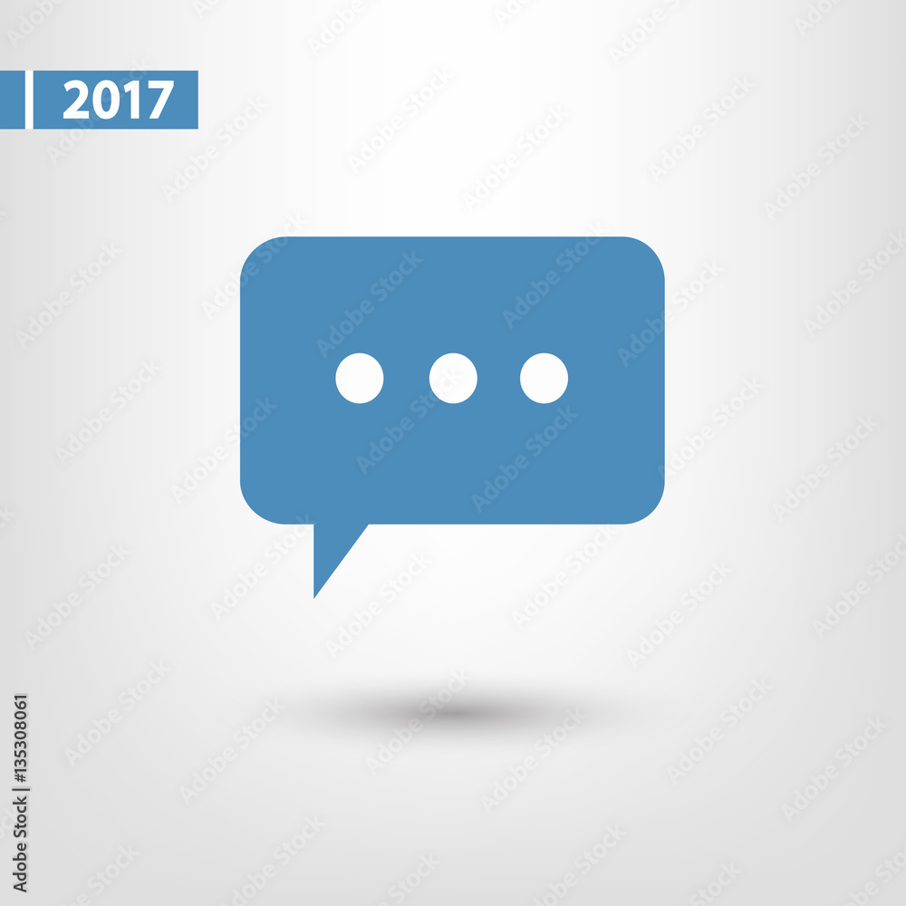 Speech bubbles icon. vector illustration with soft shadow on a gray background Speech bubbles icon. vector illustration with soft shadow on a gray background