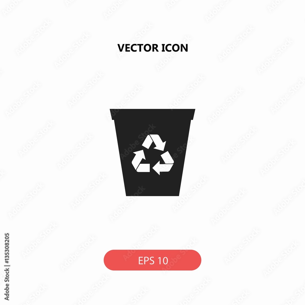 recycle bin vector icon recycle bin vector icon