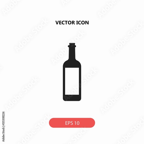 wine bottle vector icon