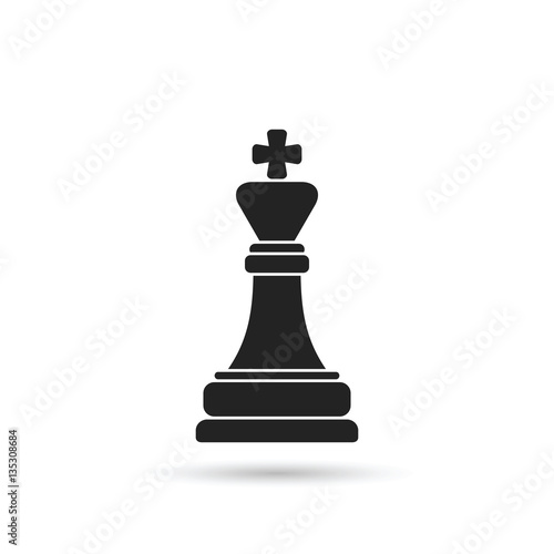 Chess king icon. Vector.