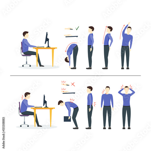 Office Syndrome. Vector