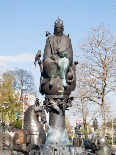 Bild auf Leinwand Kaiserbrunnen of Friedrich Barbarossa