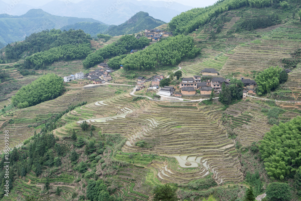 Chinese countryside terraced fields