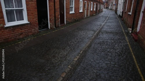 Medieval city in England - cobbled streets and tiny cottages - Fareham