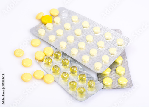 Pharmaceutical colorful pill, capsules, multivitamins, supplemen