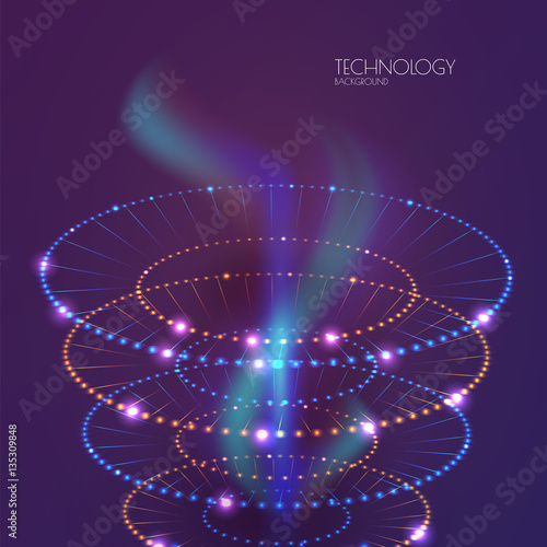 Space light rings. Technology abstract background. Business pres