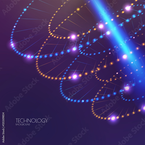 Space light rings. Technology abstract background. Business pres