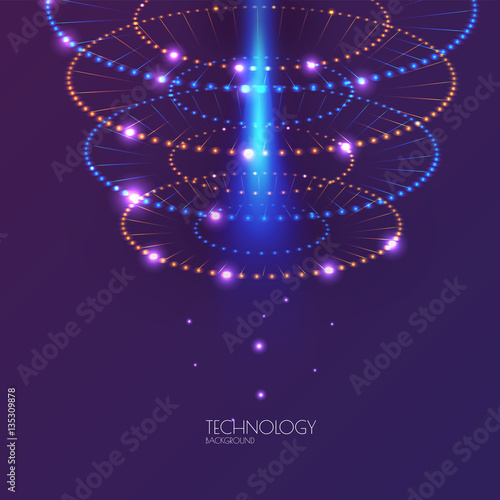 Space light rings. Technology abstract background. Business pres