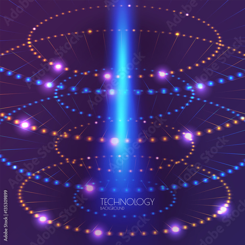 Space light rings. Technology abstract background. Business pres