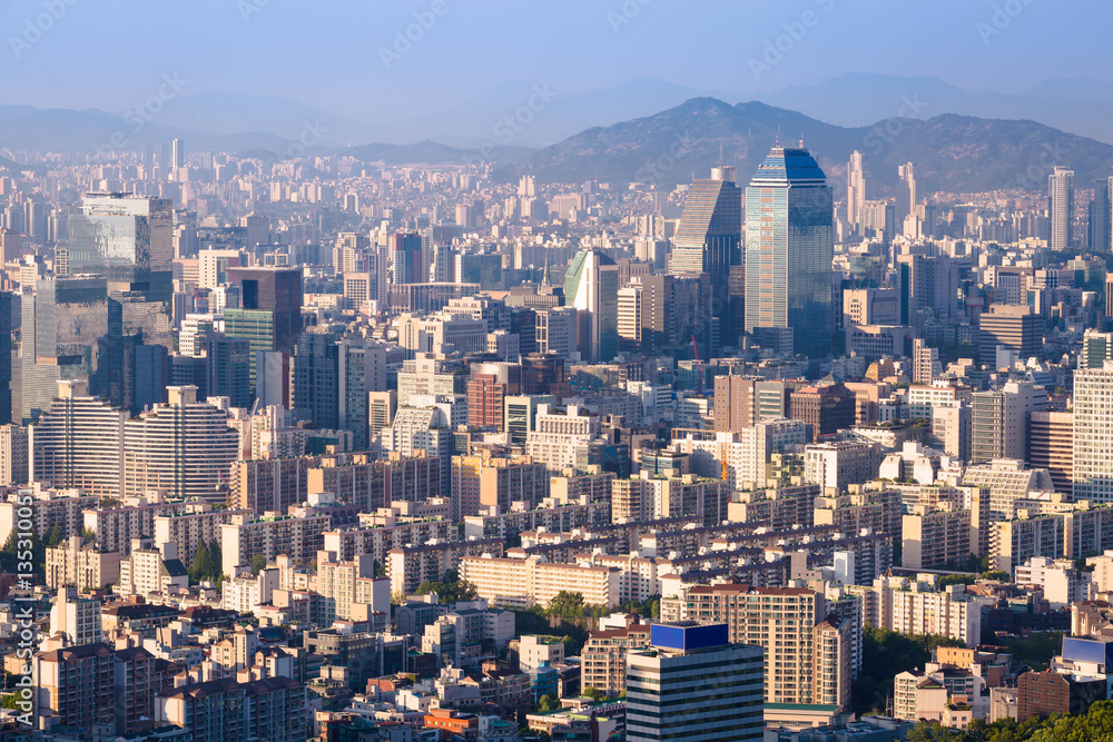 Fototapeta premium Seoul City Skyline, South Korea.