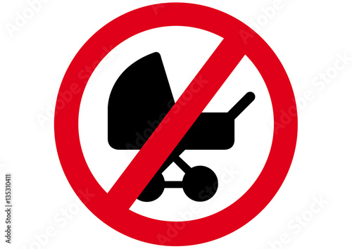 Schild Kinderwagenparken verboten
