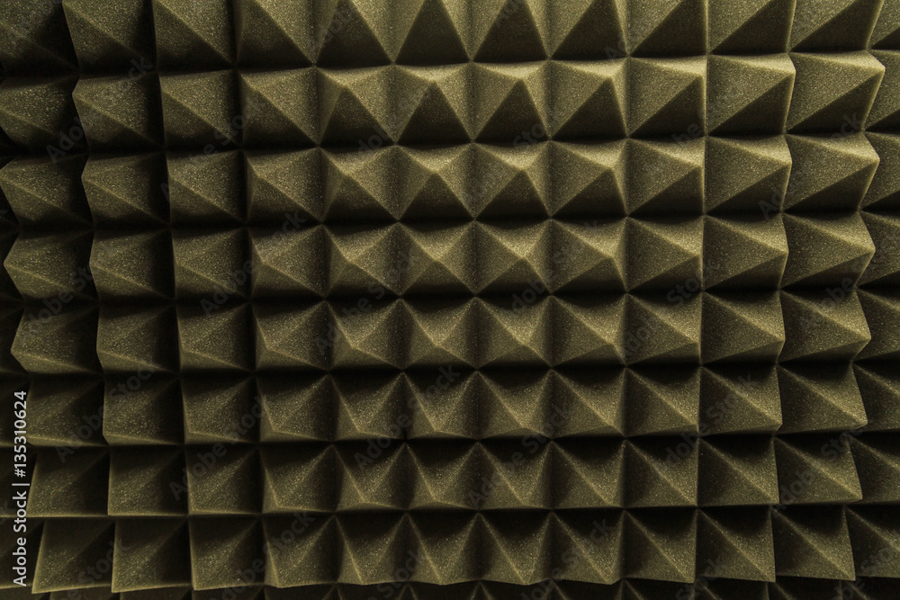 Obraz premium dark grey triangular texture acoustic foam rubber