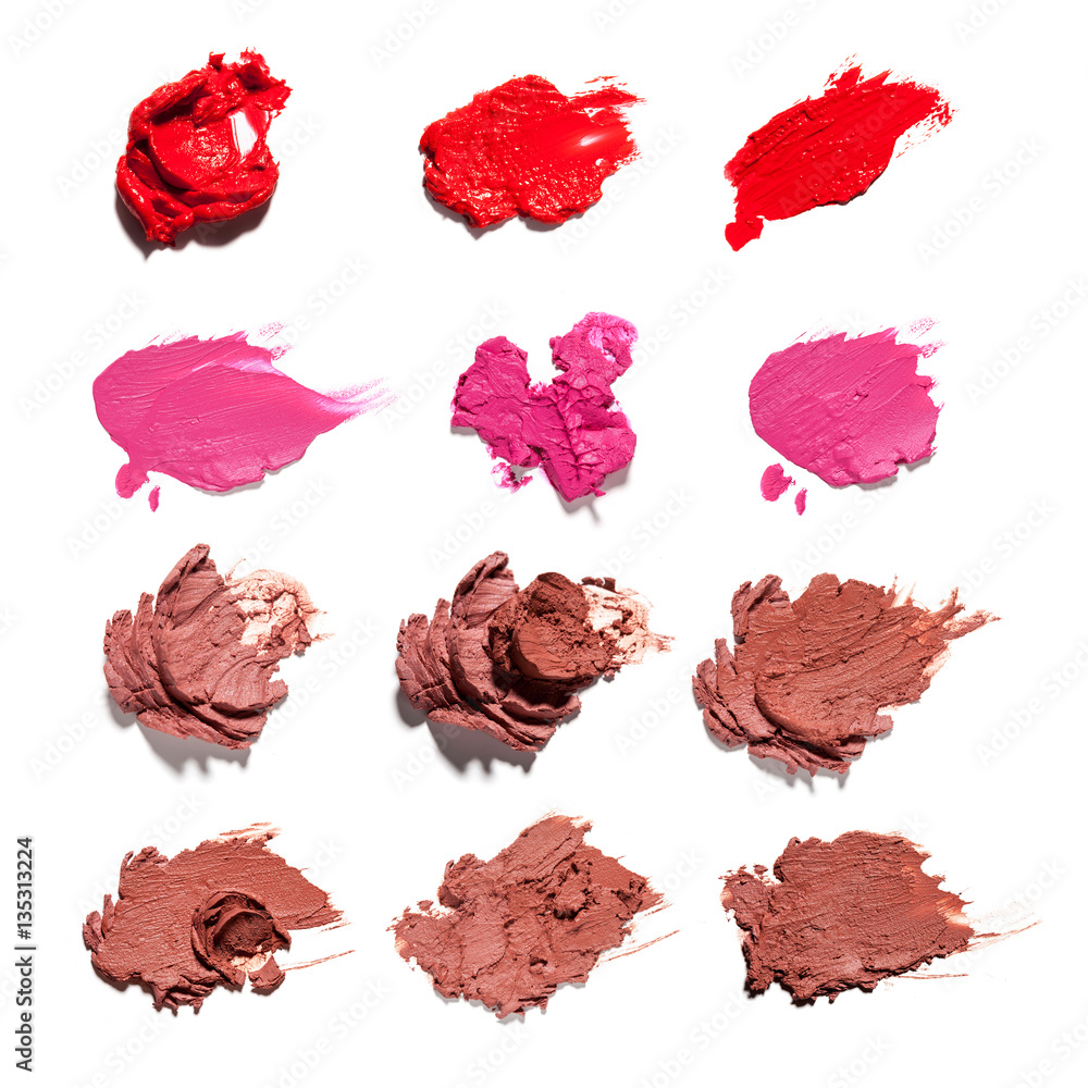 smear paint of cosmetic products smear paint of cosmetic products