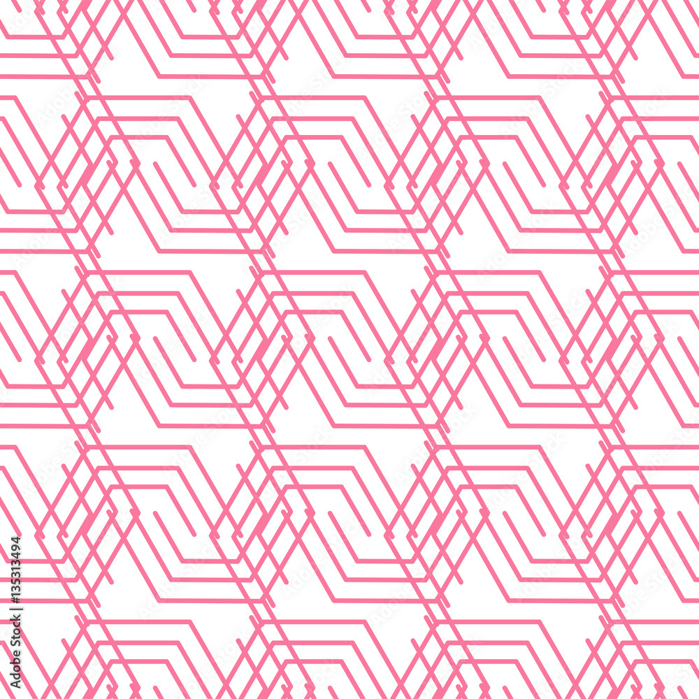 Seamless geometric pink pattern