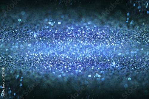 Abstract blue glitter.