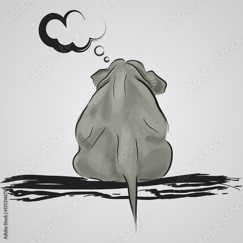 cartoon elephant with speech bubble