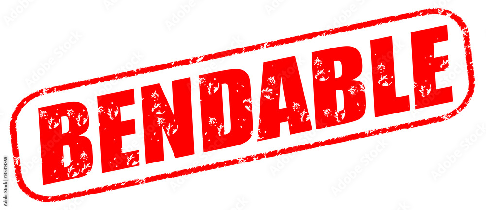 Bendable on the white background, red illustration StockIllustration