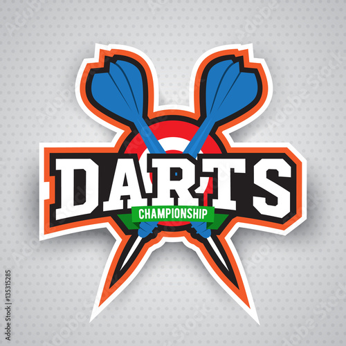  Darts porting logo and leisure design.