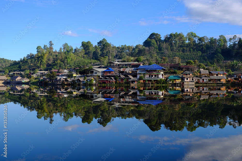 RukThai village at morning time / RukThai village, the classic place where the tourism go in winter season