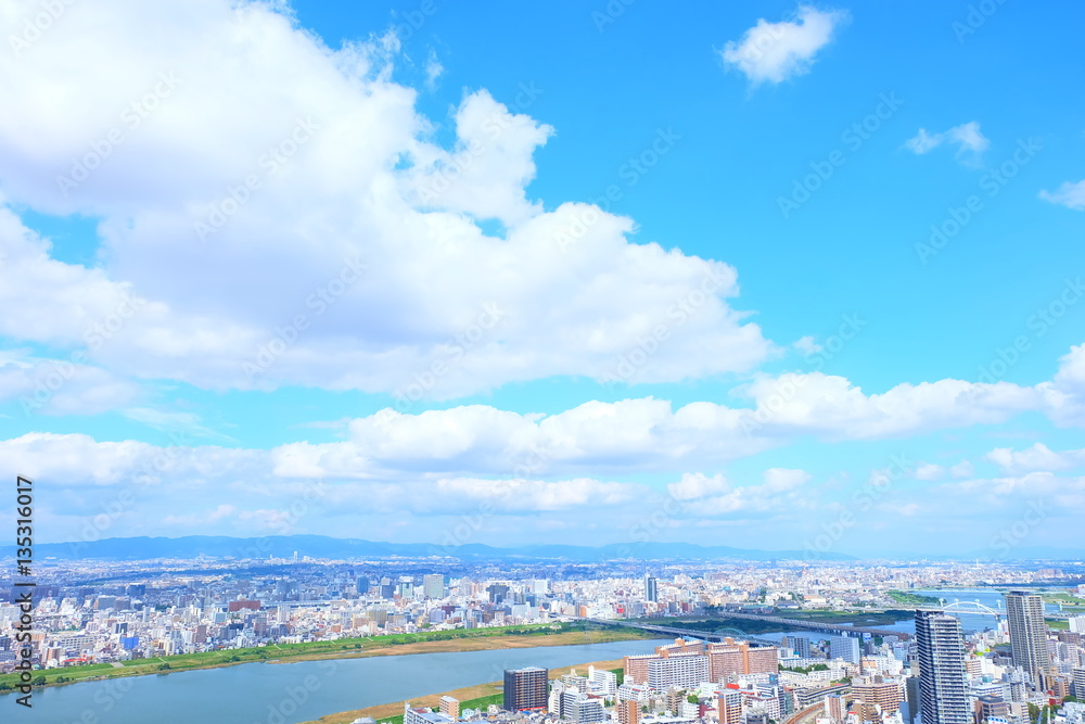 Fototapeta premium 大阪の都市風景 