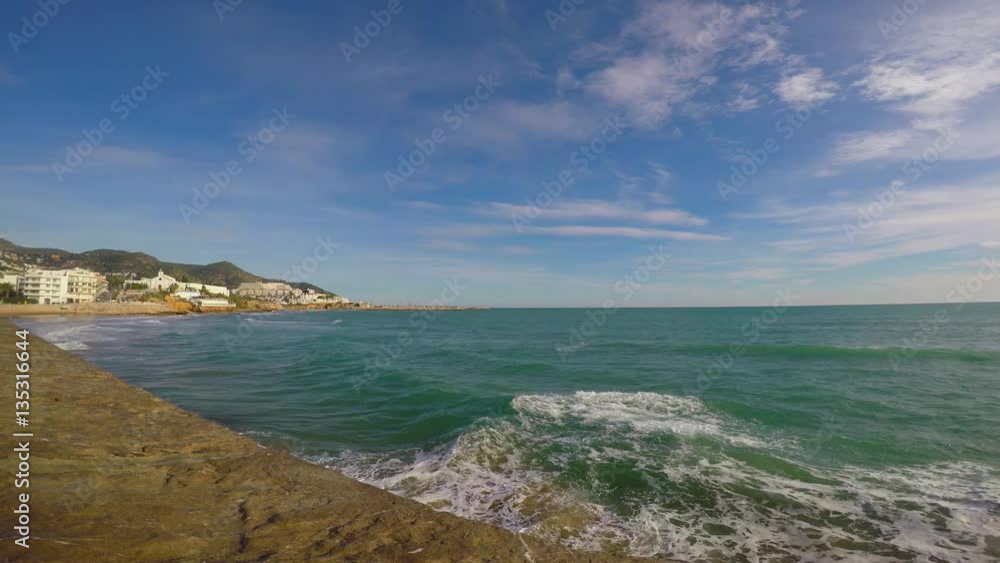 Landscape from the small town Sitges in Spain Landscape from the small town Sitges in Spain