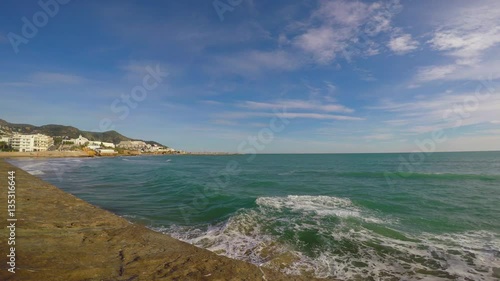 Landscape from the small town Sitges in Spain photo