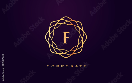 f Luxury Logo. Monogram Letter Design Vector