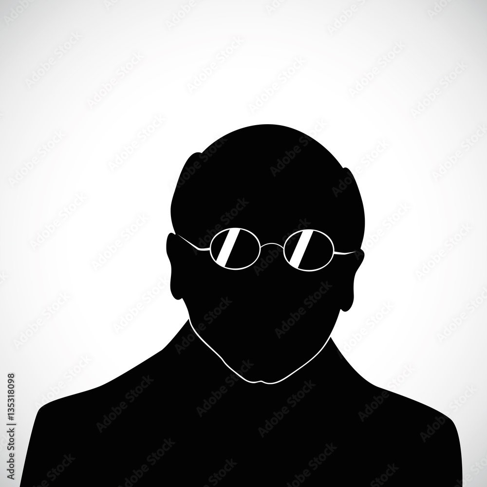 portrait alter mann mit brille