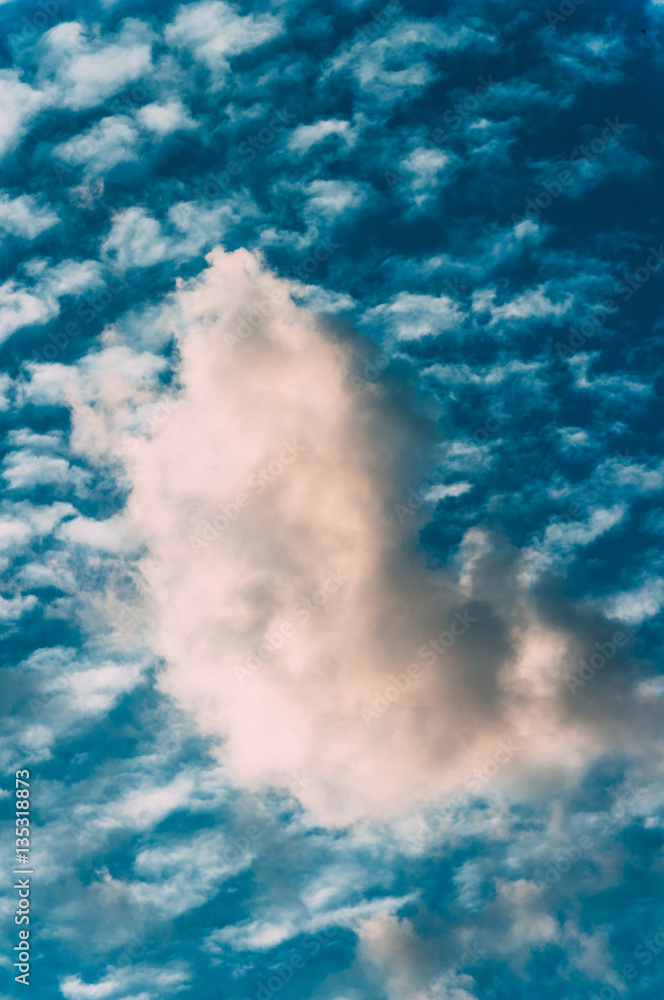 Beautiful cloudscape on a blue sky