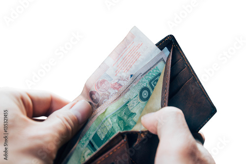 Thai money in wallet