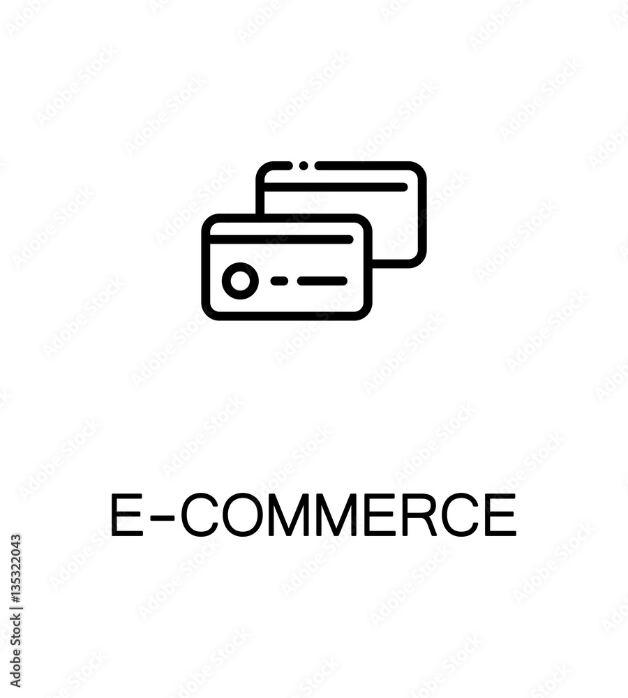 E-commerce flat icon. E-commerce flat icon.