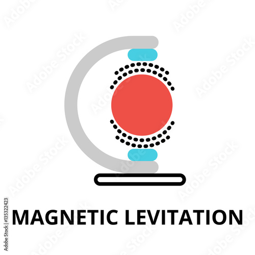 Icon of future technology - magnetic levitation