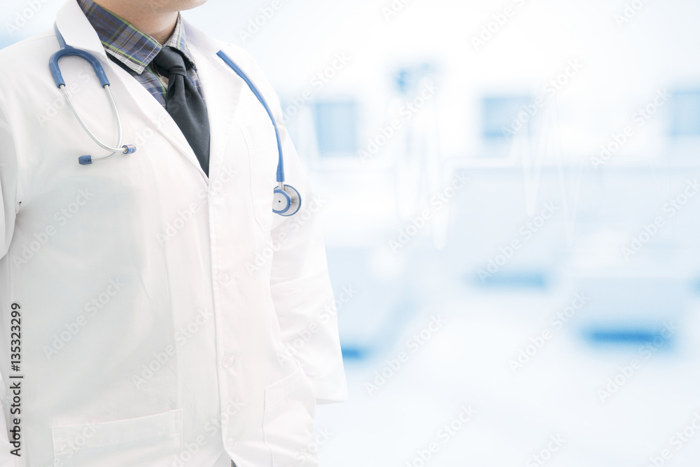 doctor on hospital blur background Stock Photo | Adobe Stock