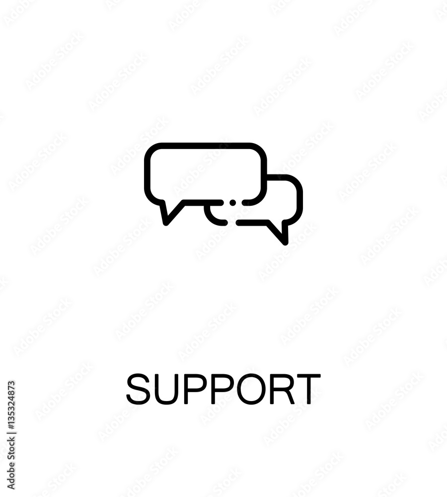 Naklejka premium Support and help icon