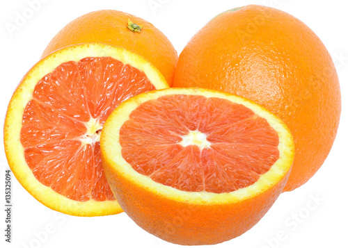 blood orange slice isolated