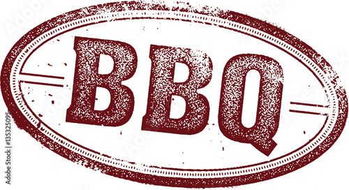 Vintage BBQ Menu Design Stamp