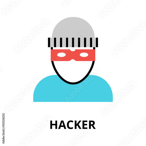 Hacker icon, for graphic and web design