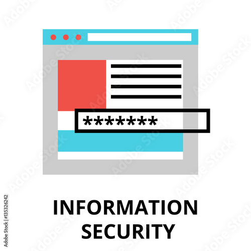 Information security icon, for graphic and web design