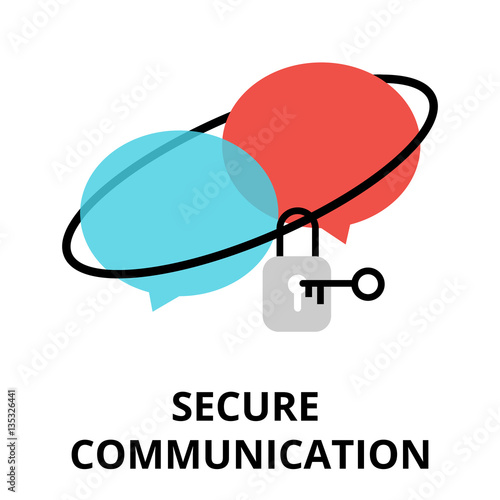 Secure communication icon, for graphic and web design